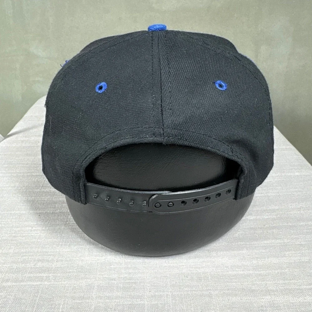 Vintage Los Angeles Rams AJD Snapback Hat Black Blue Team NFL Cap One Size